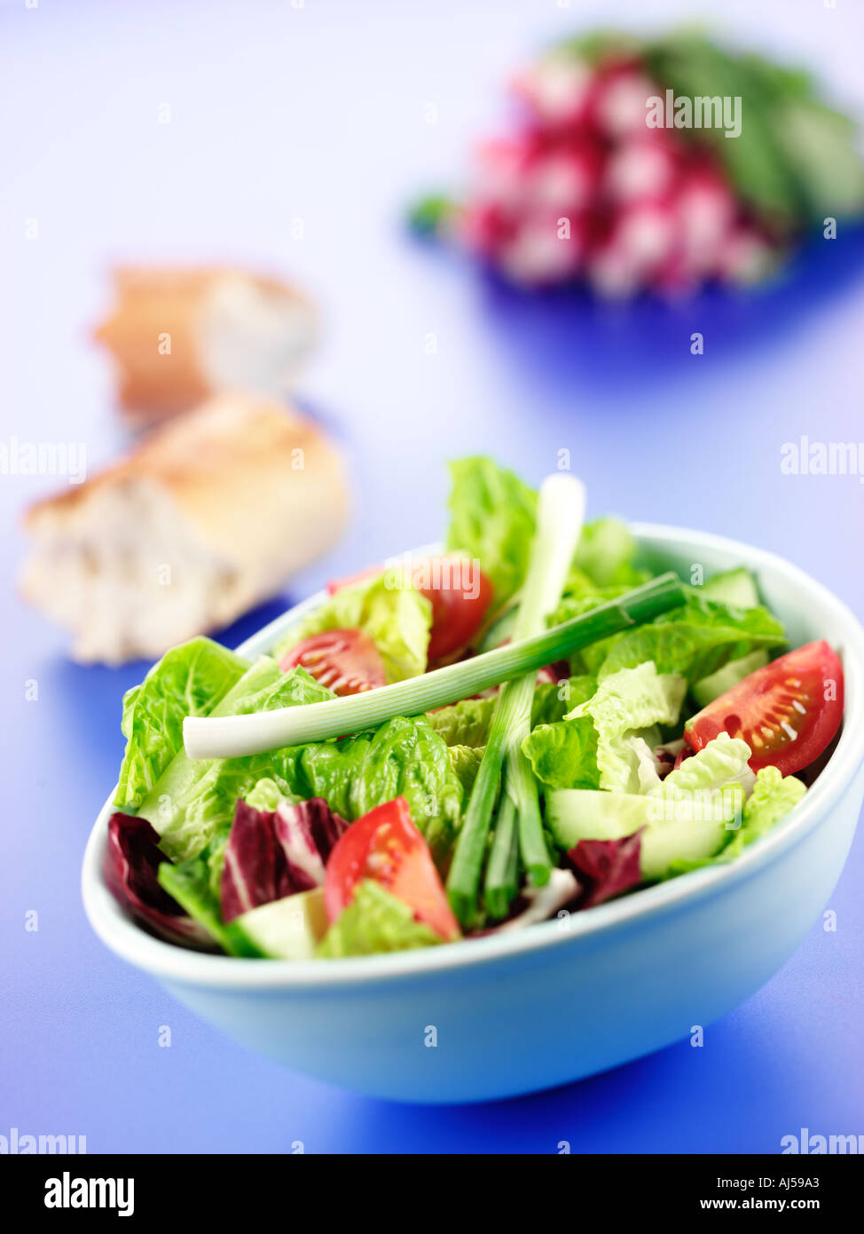 MIXED GREEN SALAD Stock Photo Alamy