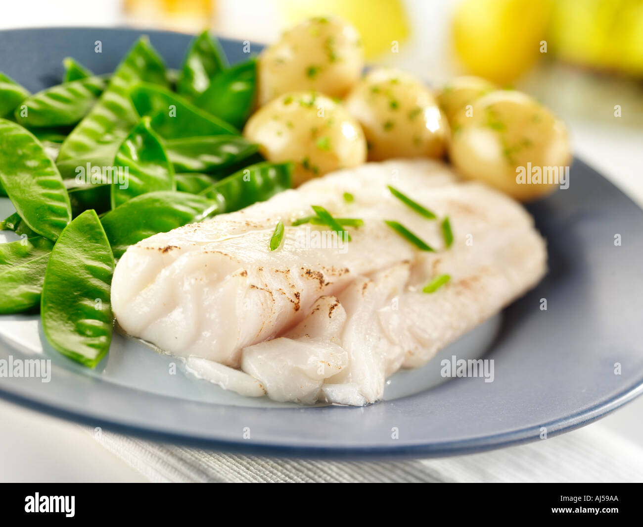 Boiled Code Fish Meal boiled cod fish hi-res stock photography and images - Alamy