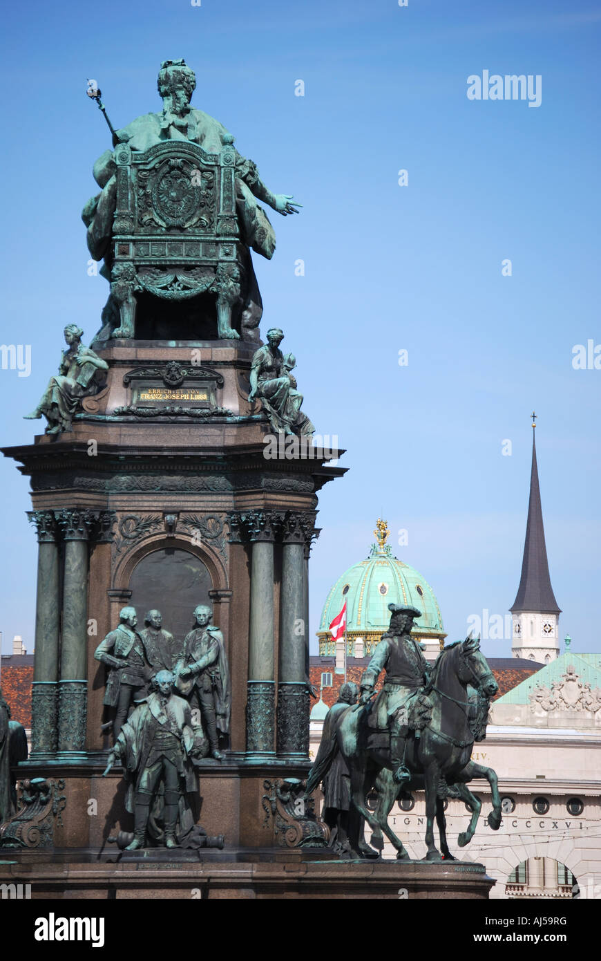 City view from Maria-Theresien-Platz, Vienna, Wein, Republic of Austria Stock Photo