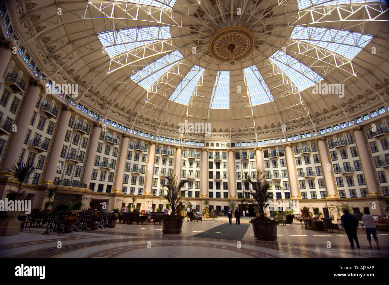 Dome In The Lobby Of The Luxurious West Baden Springs Hotel West