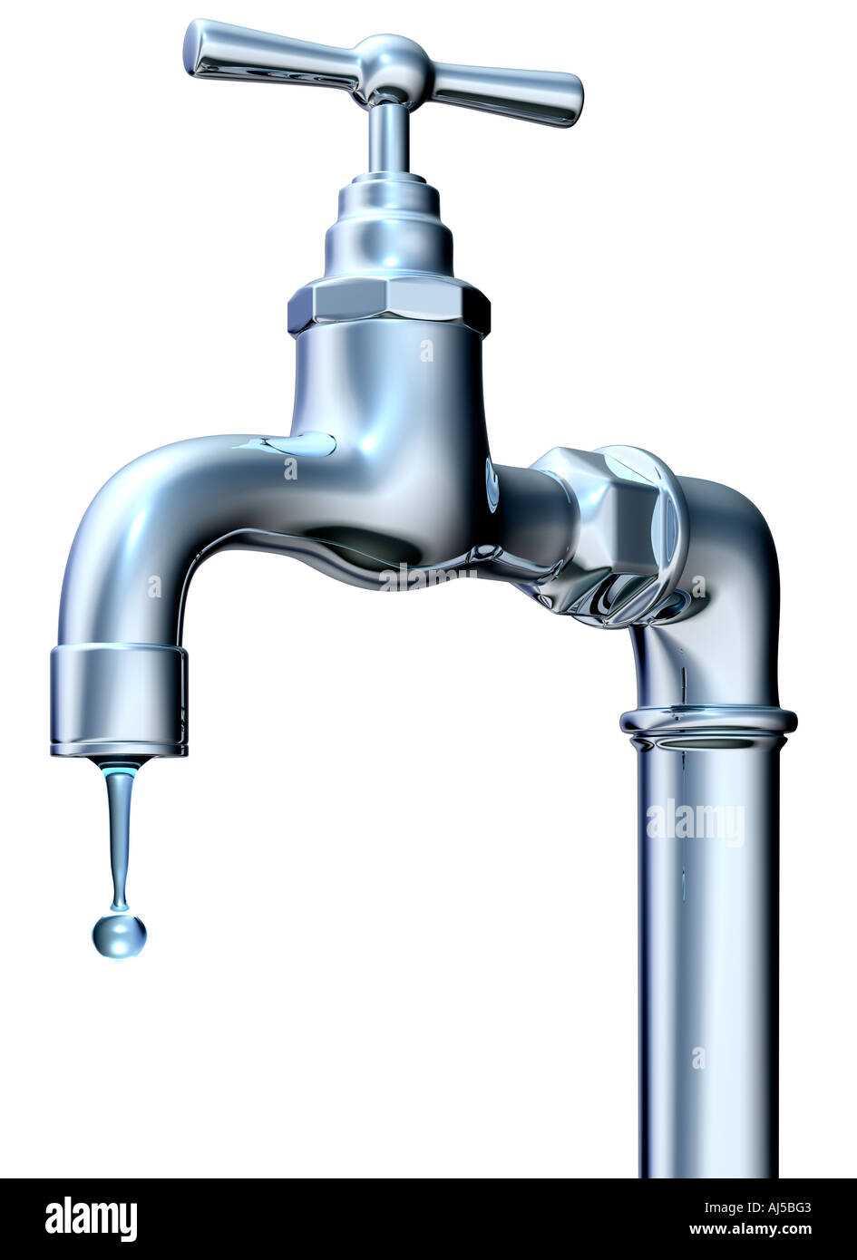 water tap with drop of water Stock Photo Alamy