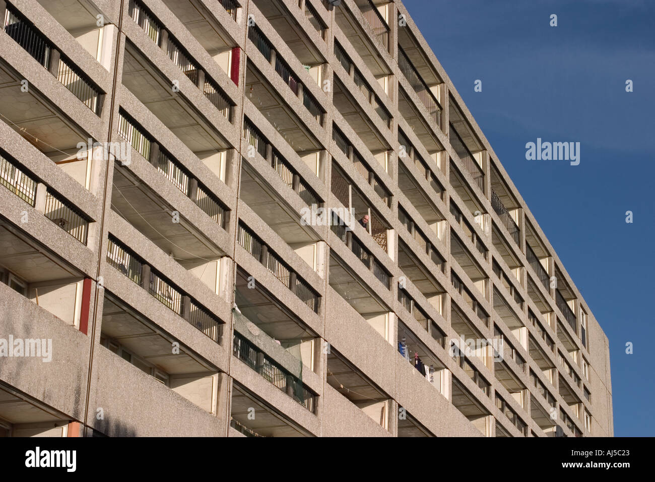 Council flats in Leith Stock Photo Alamy