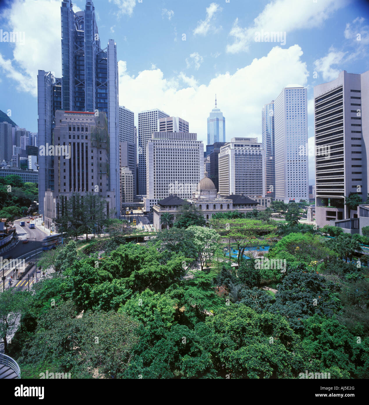 Commercial building in Central downtown, Hong Kong Stock Photo - Alamy