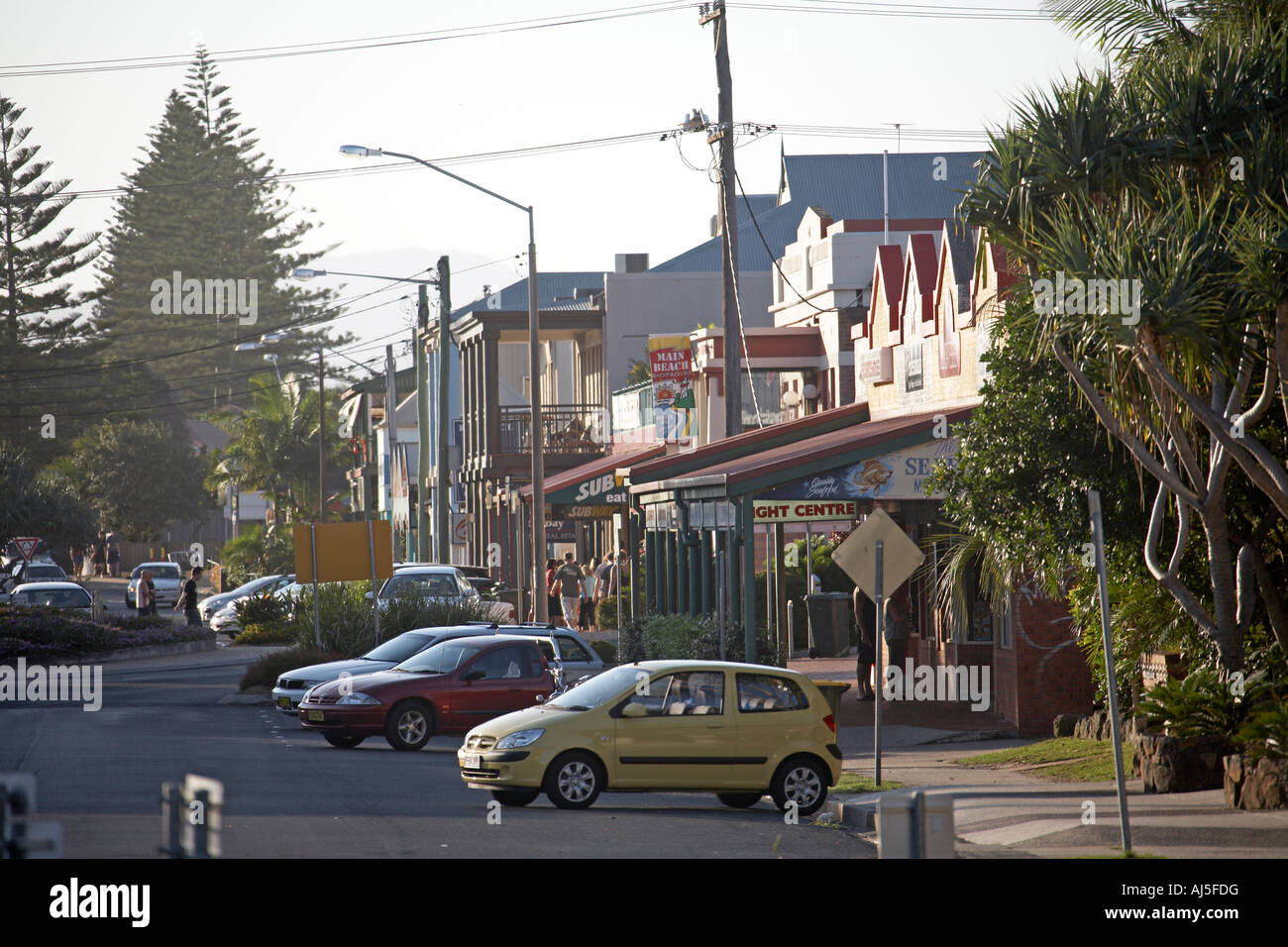 Old colonial style building shops and houses in Byron Bay New South