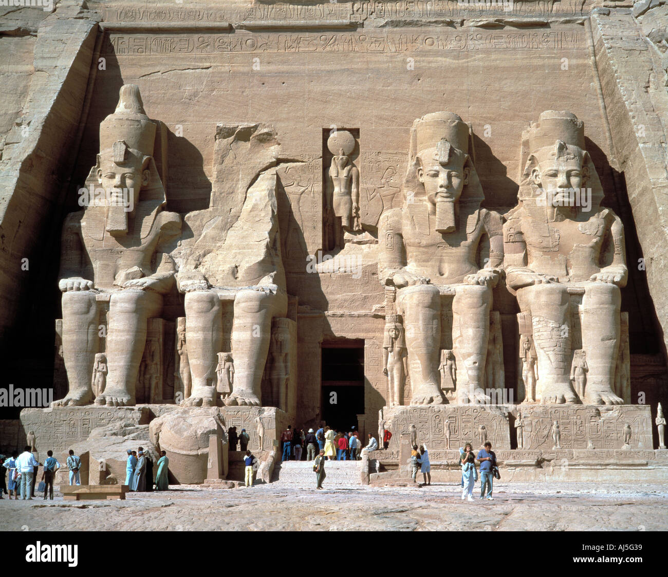 Ramses-Statuen in Abu Simbel, Aegypten Stock Photo