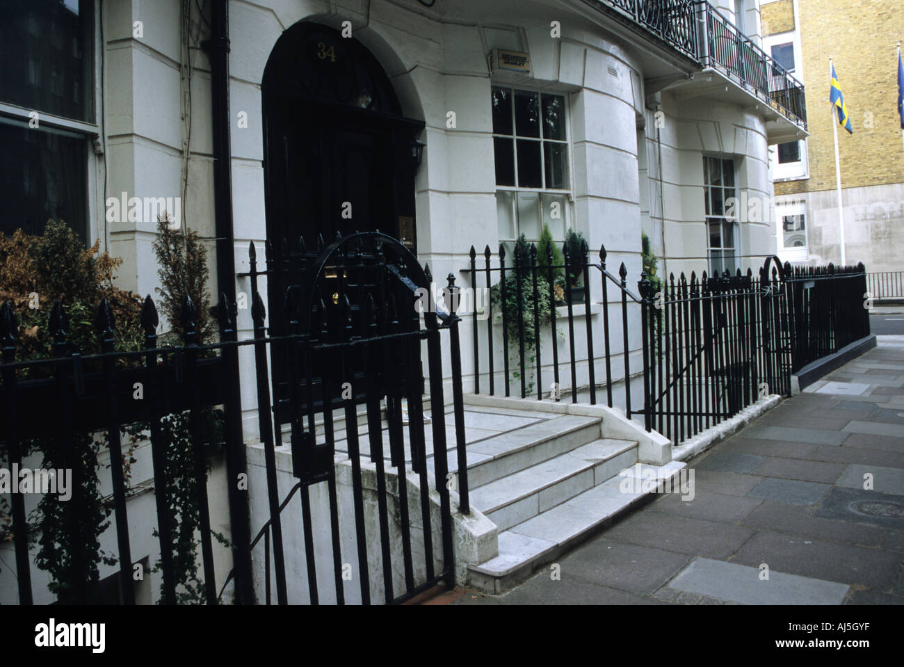 34 Montagu Square From Pavement London Stock Photo Alamy