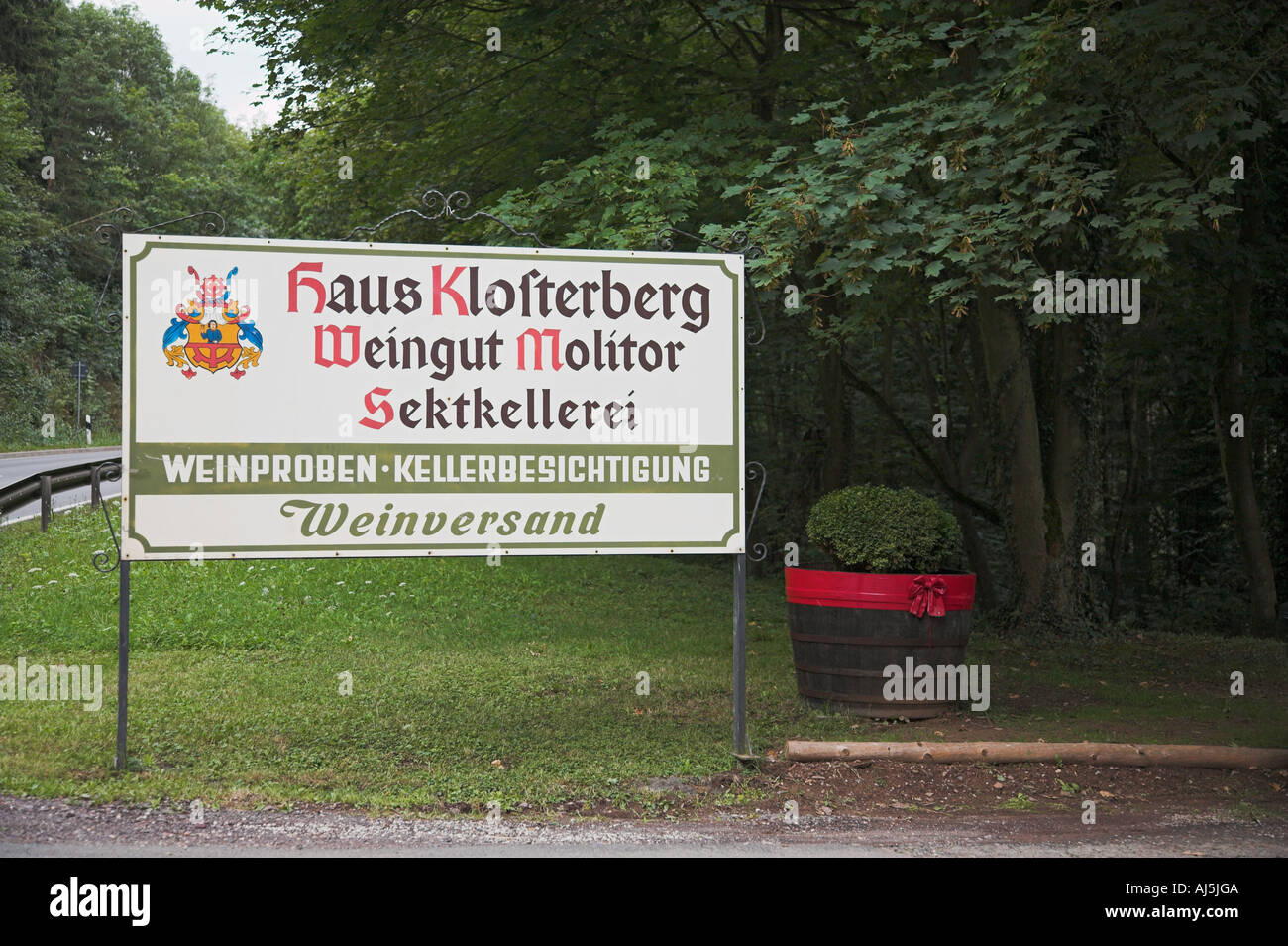 Sign Outside Weingut Markus Molitor Wehlen Germany Mosel Stock