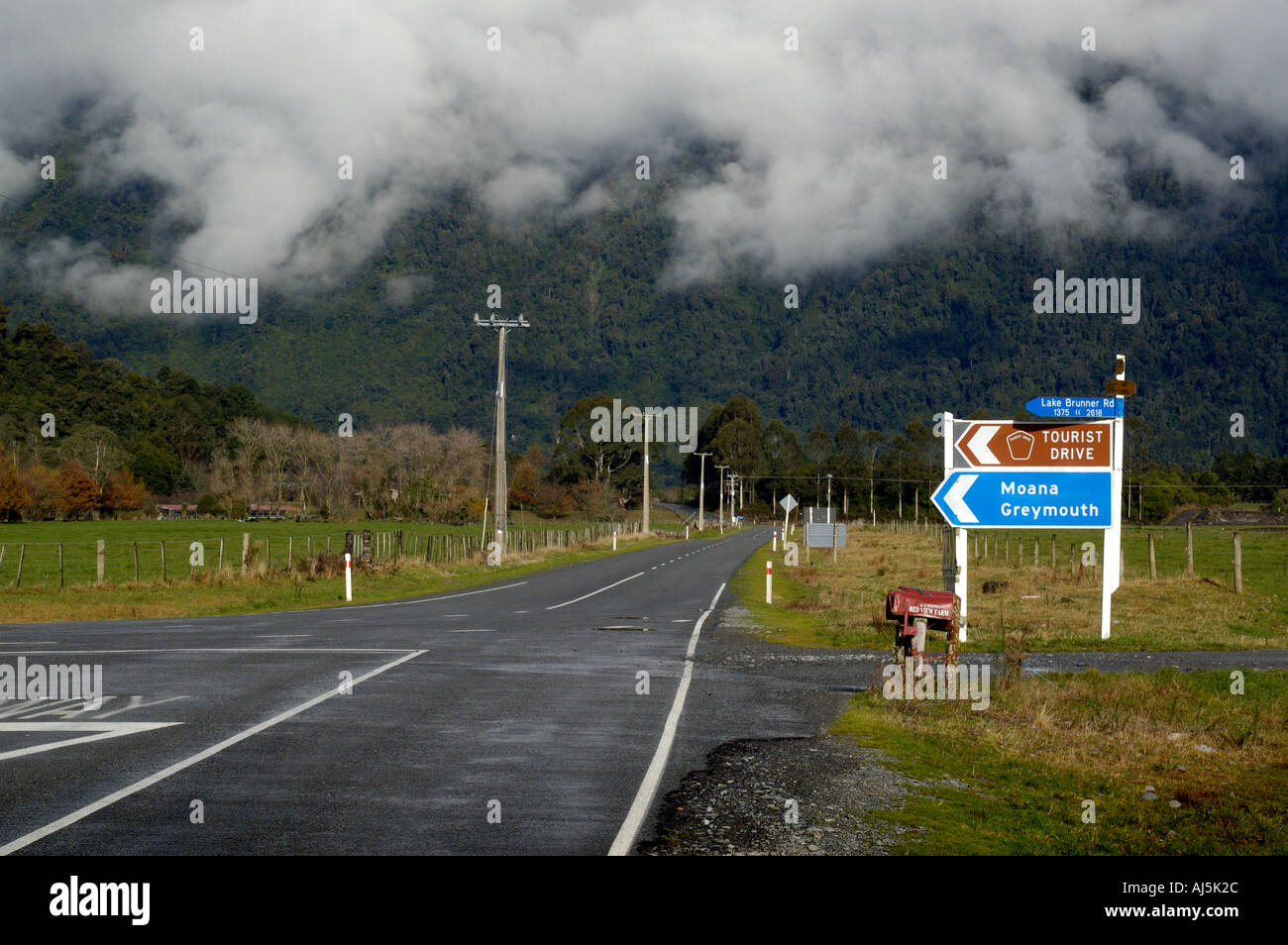 New Zealand South Island Kumara Lake Brunner area Stock Photo - Alamy