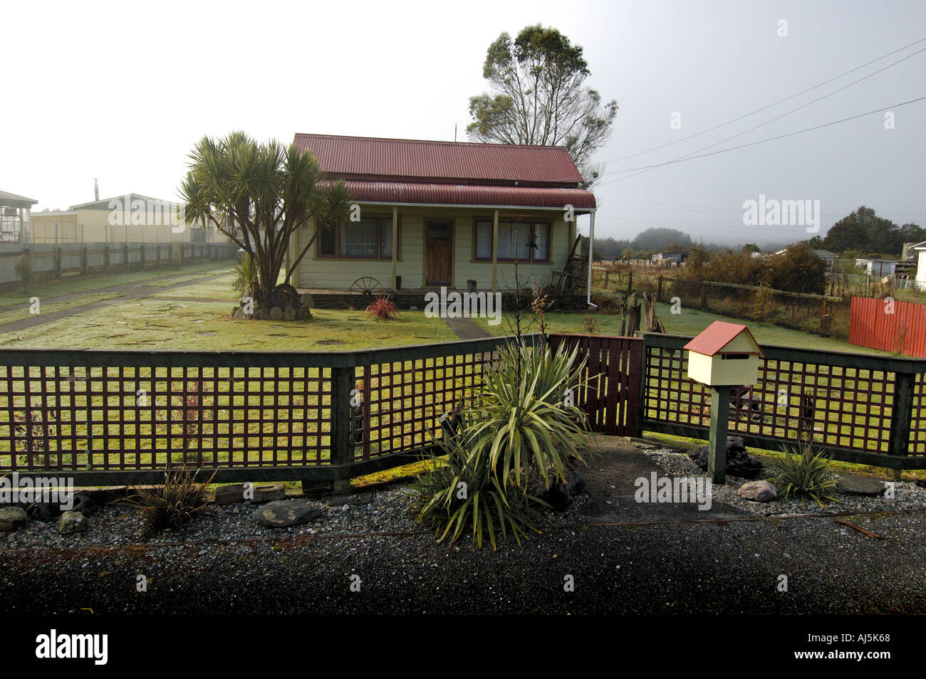 New Zealand South Island Home in the small town of Blackball Stock