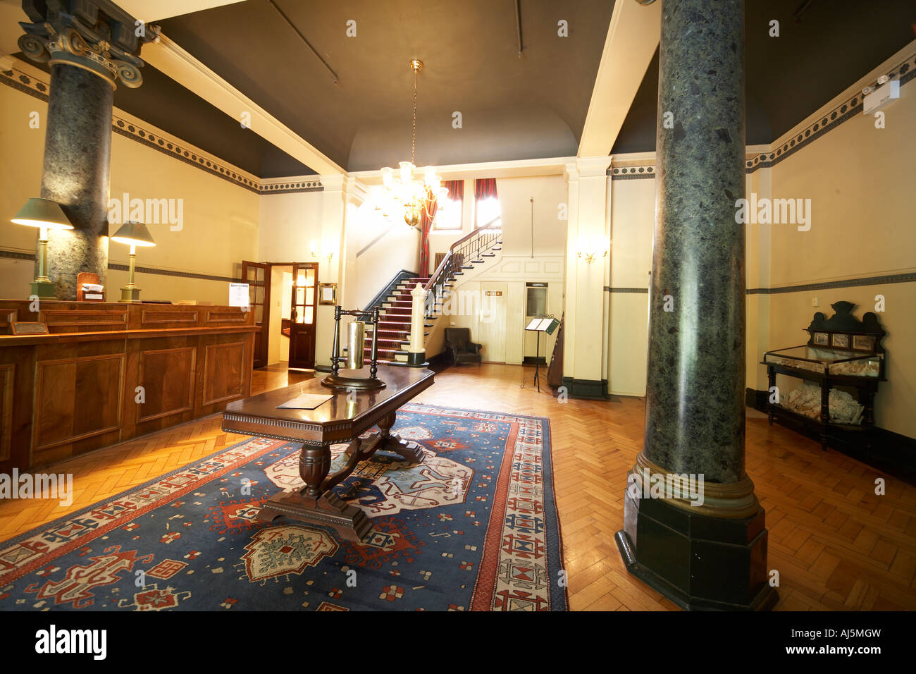 Caves House hotel reception interior in Jenolan Caves in Blue Mountains New South Wales NSW Australia Stock Photo