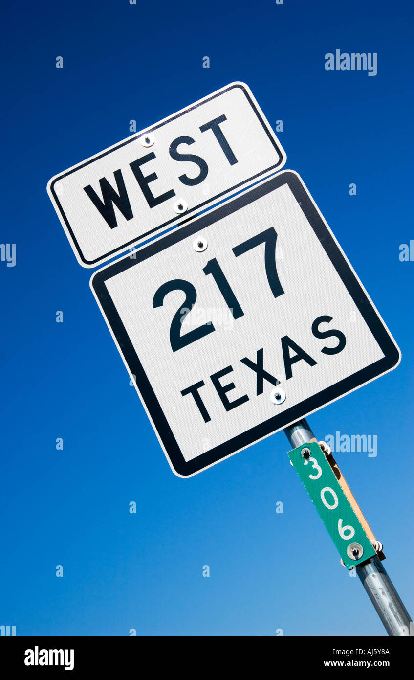 West 217 texas state highway sign hi-res stock photography and images ...