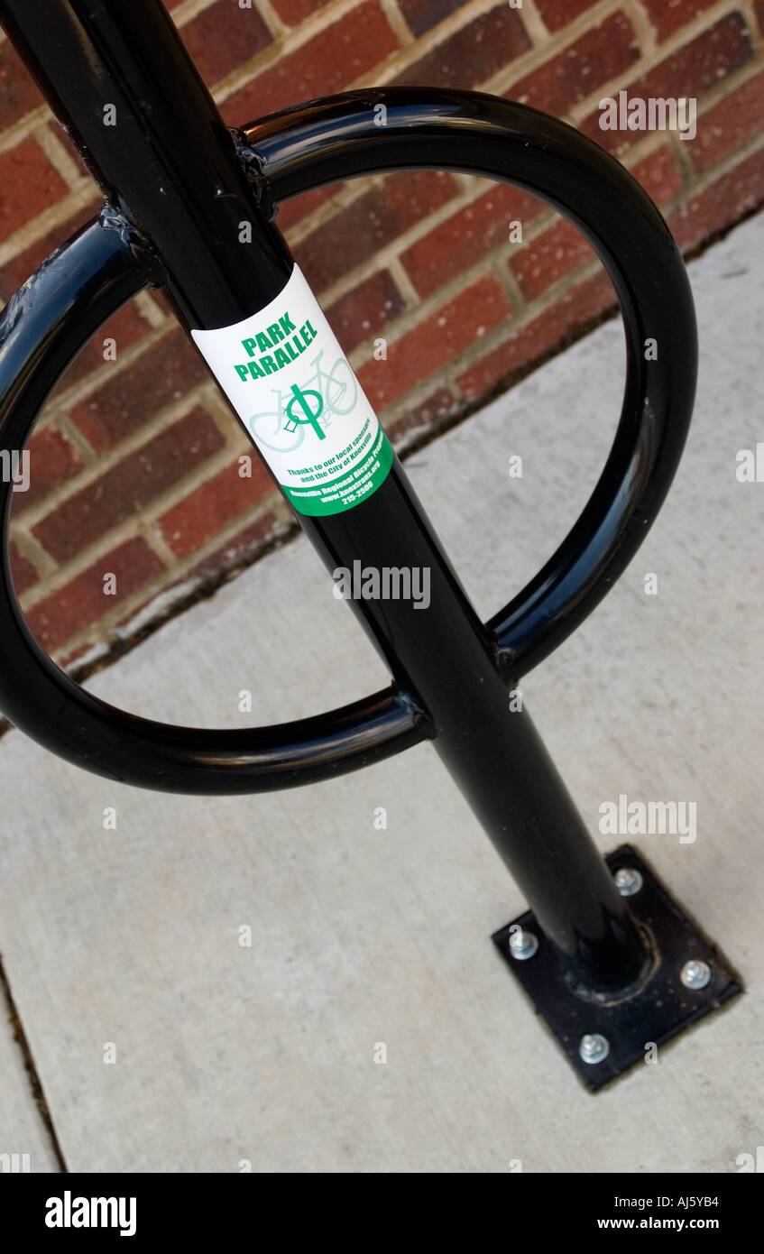 Stock Photo of Bicycle Parking Post Stock Photo Alamy