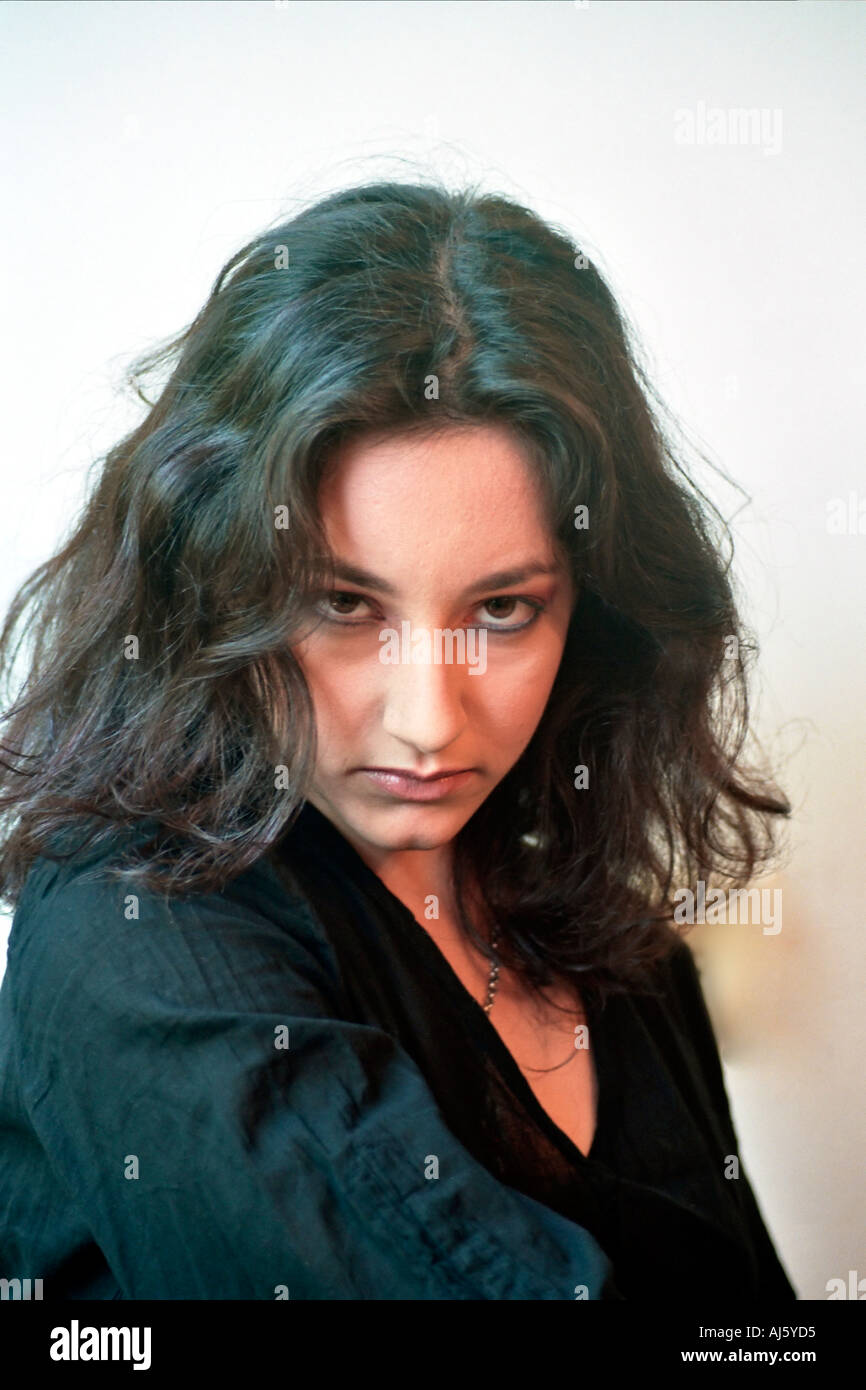 Black haired model hi-res stock photography and images - Alamy