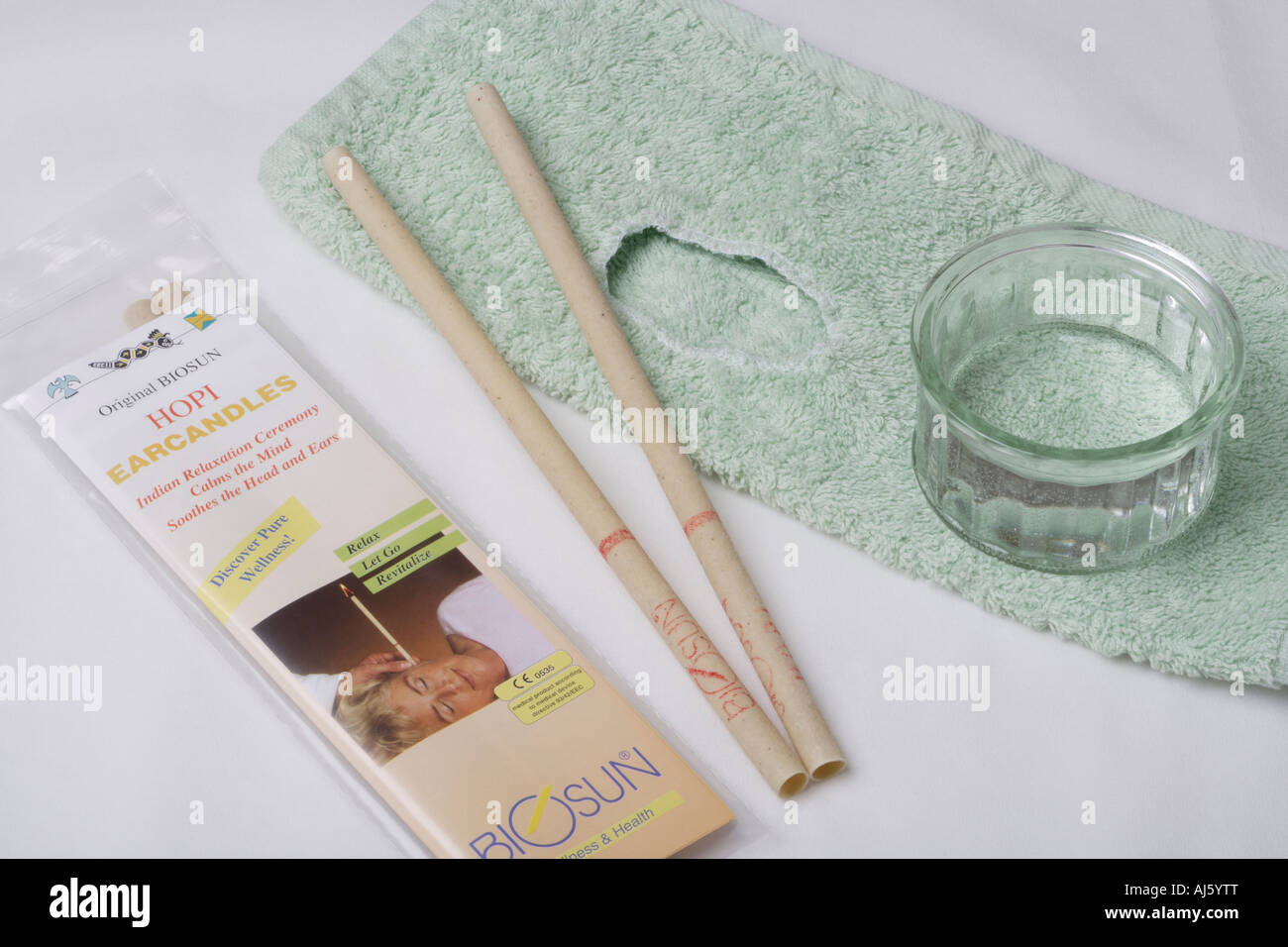 Hopi Ear candle treatment Calms the mind Stock Photo Alamy