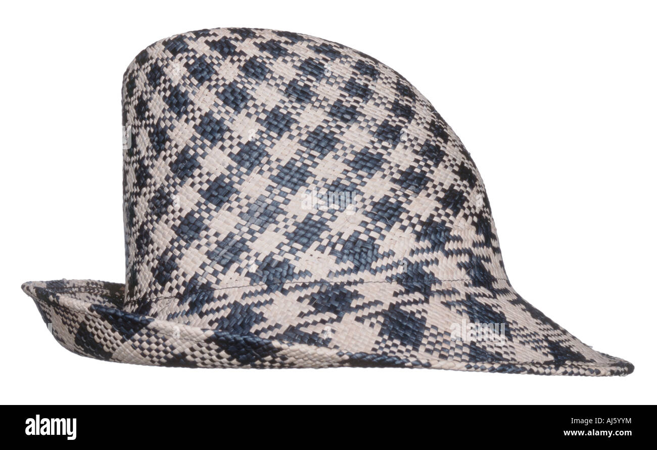 Trilby straw Hat Stock Photo