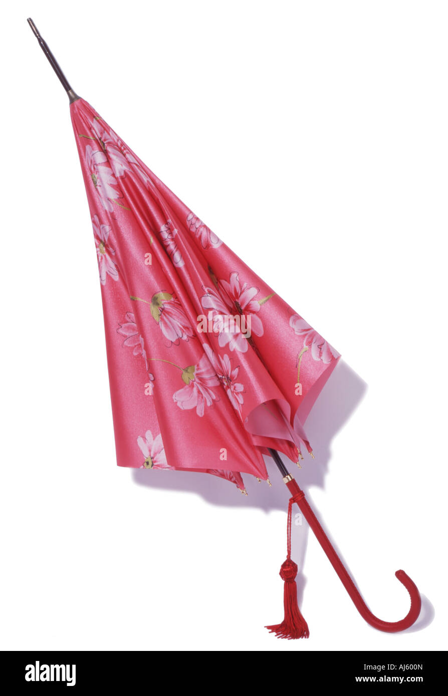 Floral print umbrella Stock Photo