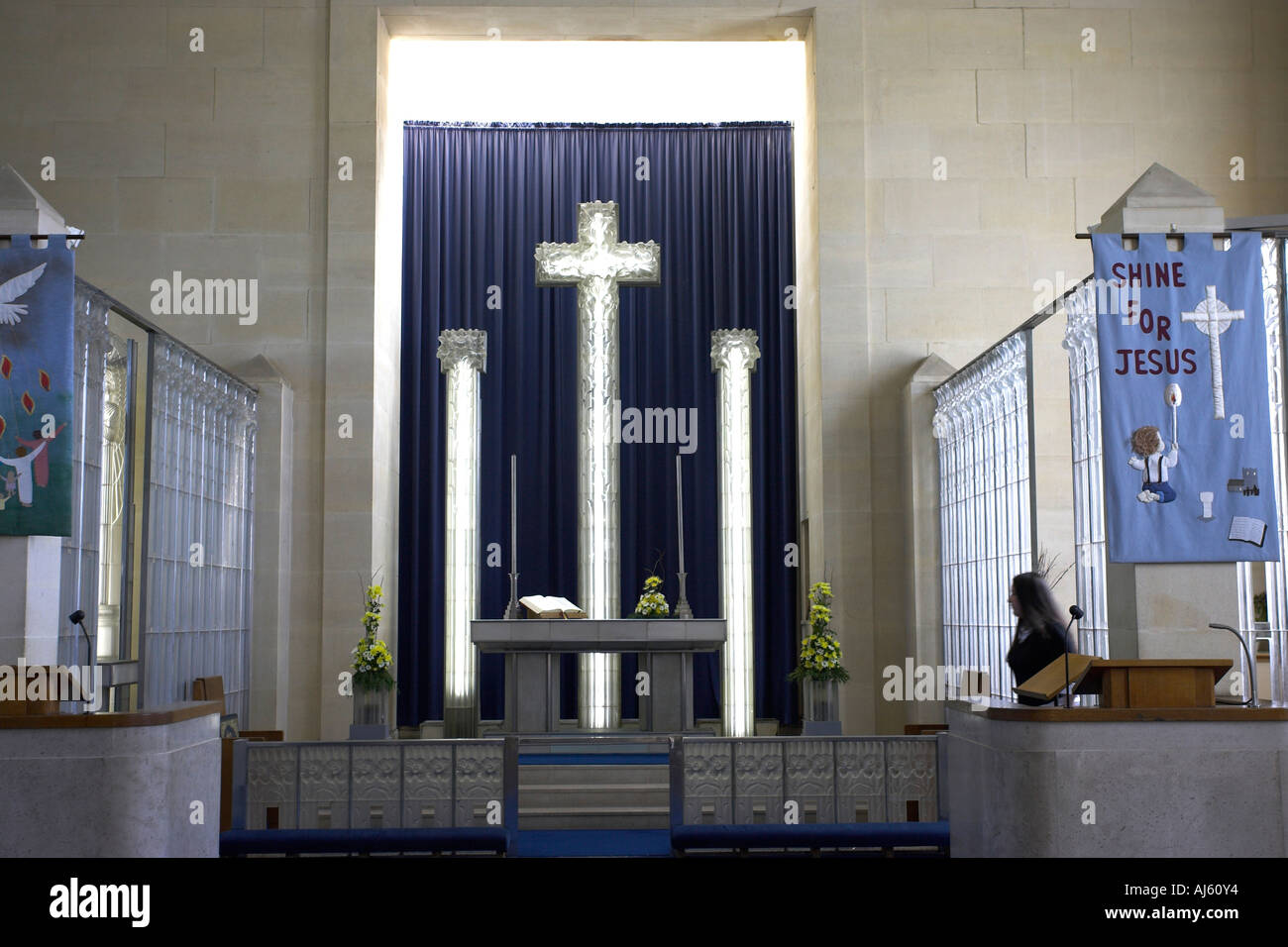 This is a series of photographs taken in Jersey ,Channel Islands UK St  Matthew's Church in Jersey (The Glass Church Stock Photo - Alamy