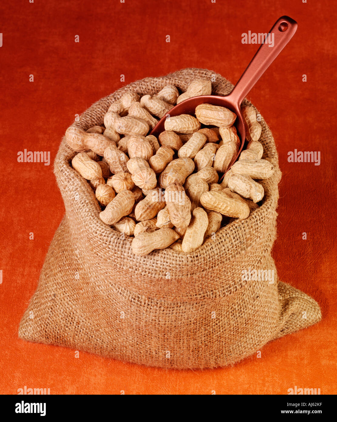 SACK OF MONKEY NUTS Stock Photo