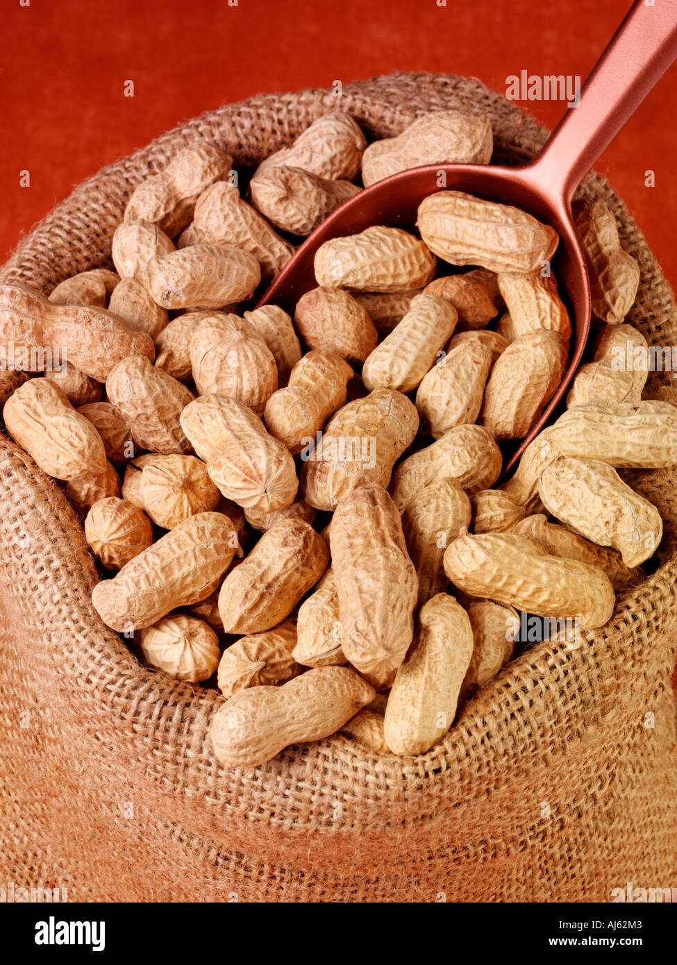 SACK OF MONKEY NUTS Stock Photo