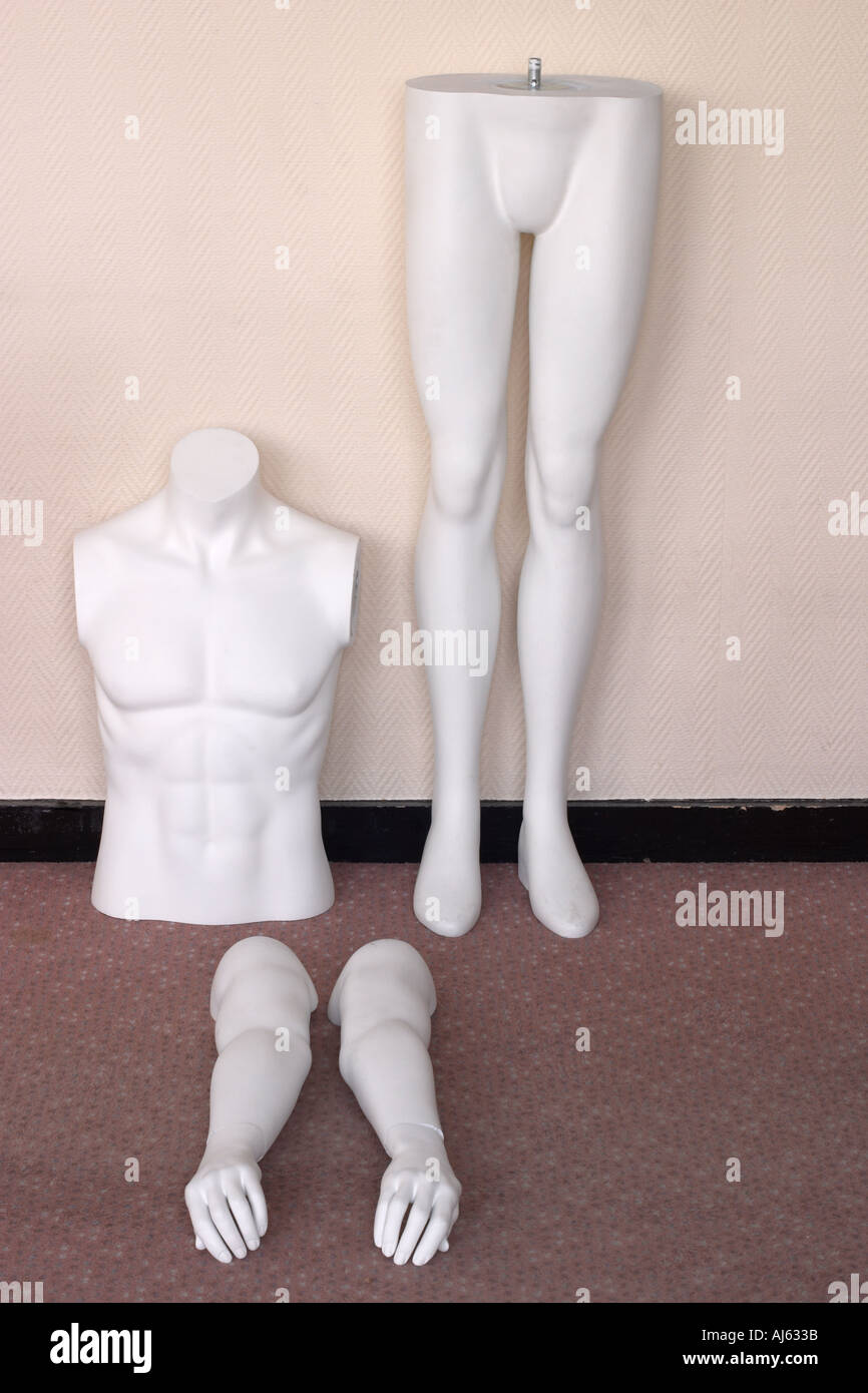 Mannequin parts leaning against a wall Stock Photo Alamy