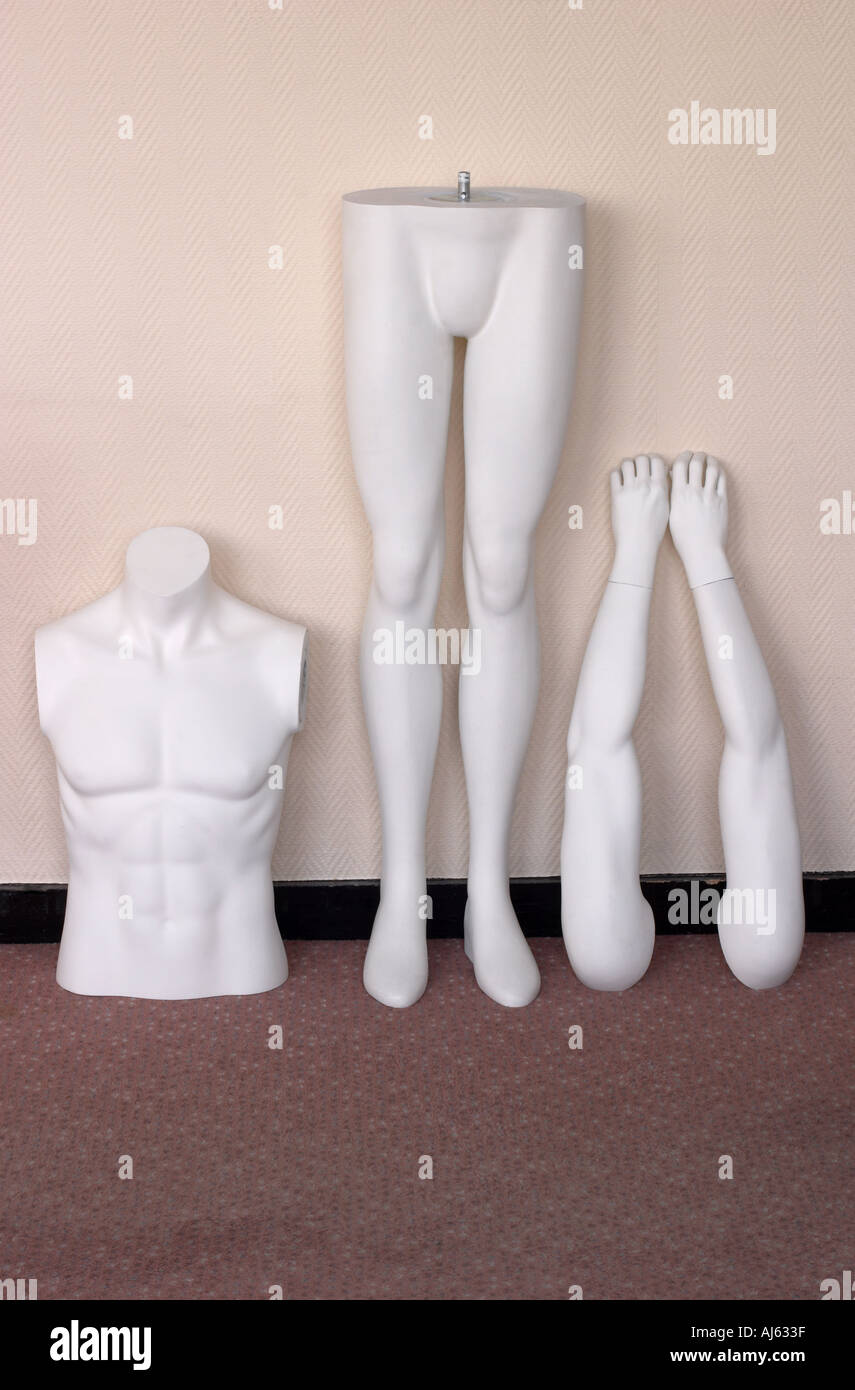 Mannequin parts leaning against a wall Stock Photo Alamy