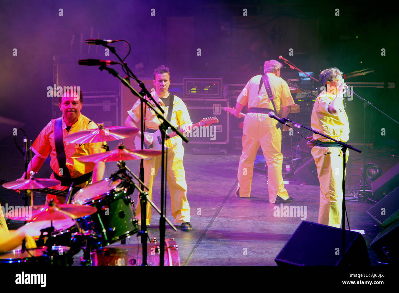 Devo performing at Meltdown Festival, Royal Festival Hall, London, 19th June 2007 Stock Photo