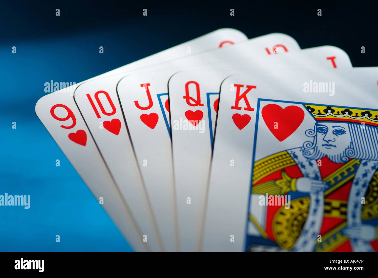 straight flush Stock Photo