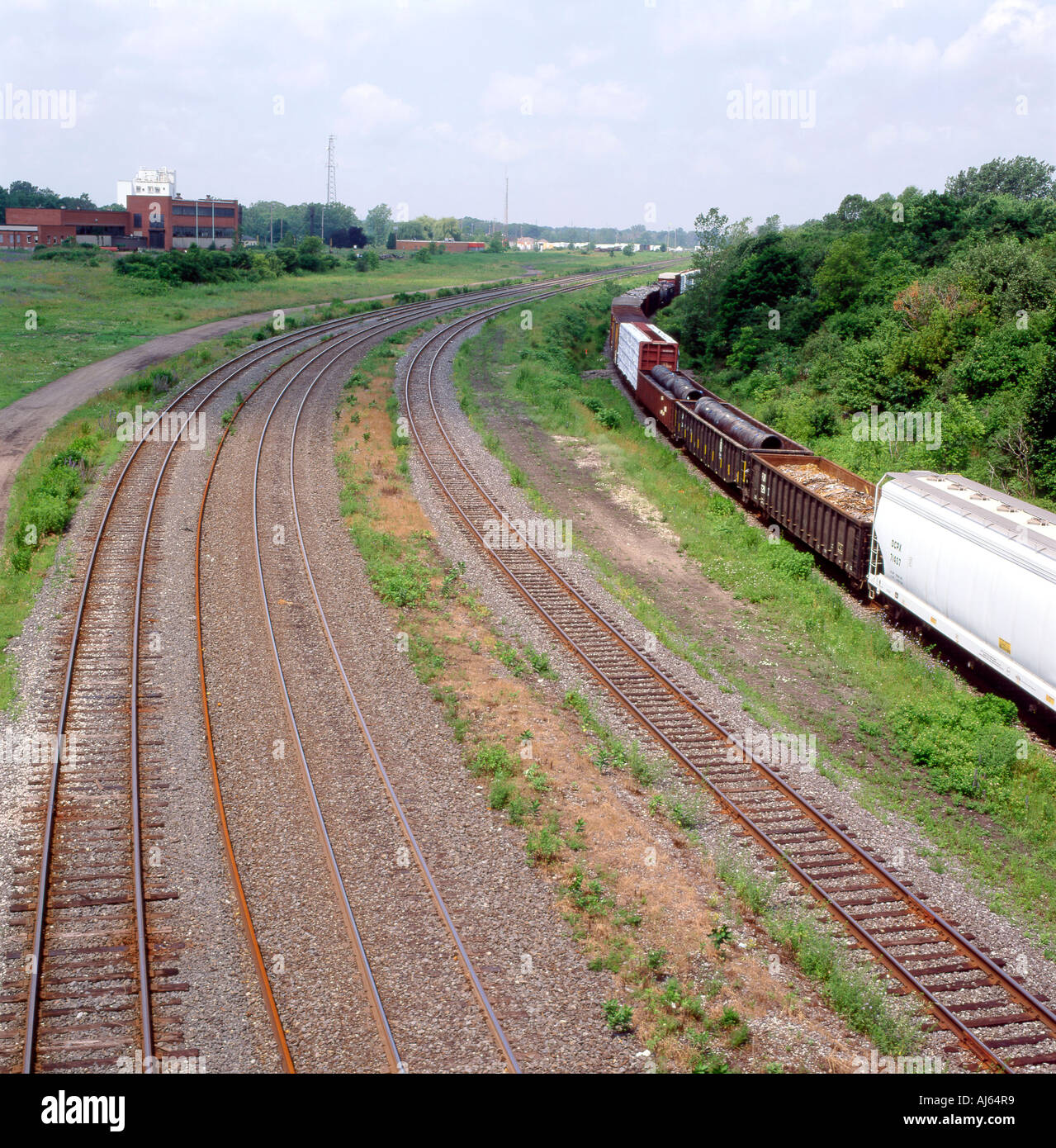 Empty Rails Empty rail tracks Fort Erie Ontario Canada Stock Photo - Alamy