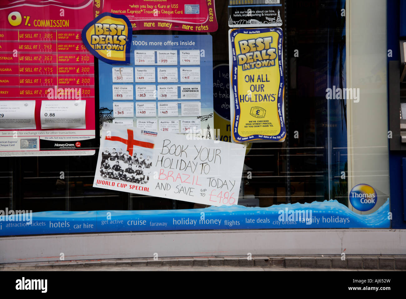 Thomas Cook Travel Agency window display, Hammersmith, London, 2006 ...