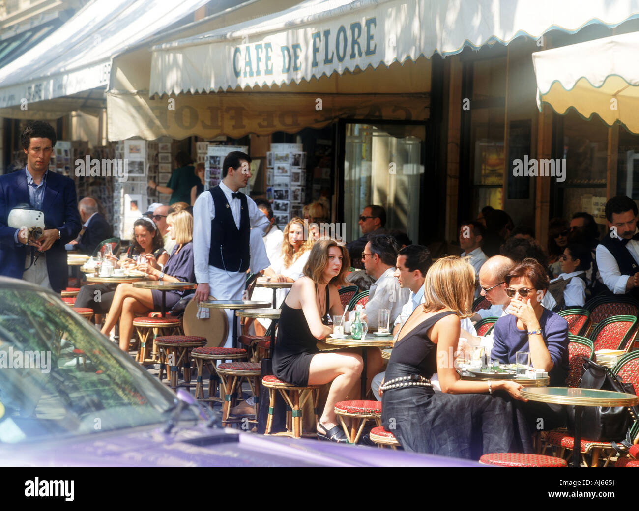 Cafe Flore on St Germain in Paris Stock Photo