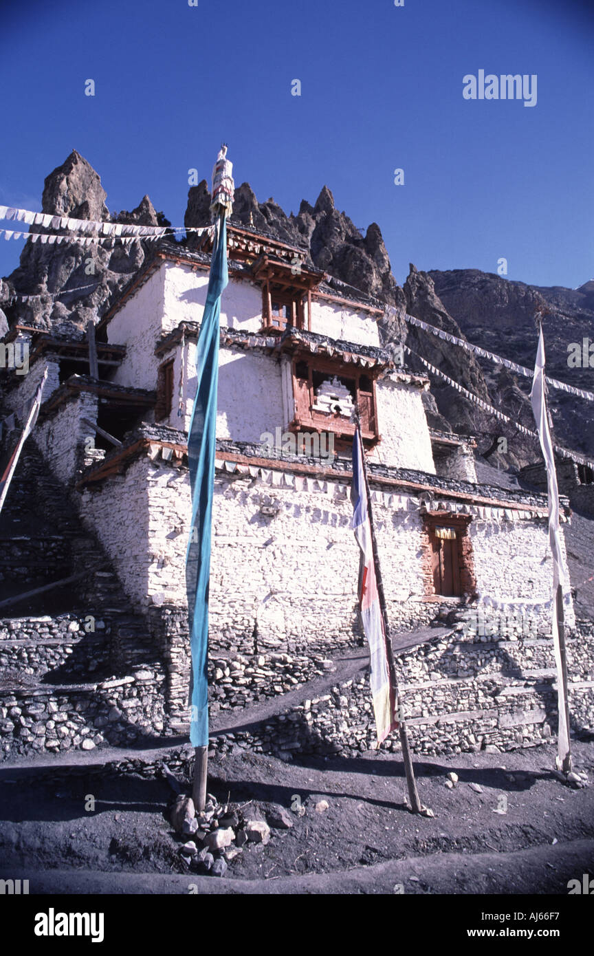 Temple Annapurna Nepal Stock Photo