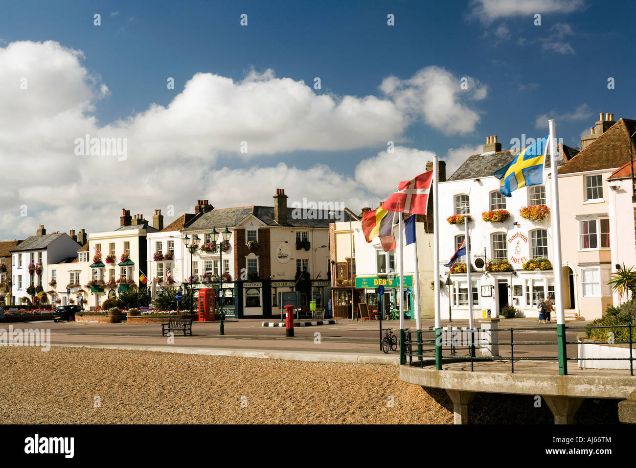 UK Kent Deal Beach Street and Prince of Wales terrace from the pier Stock Photo Alamy