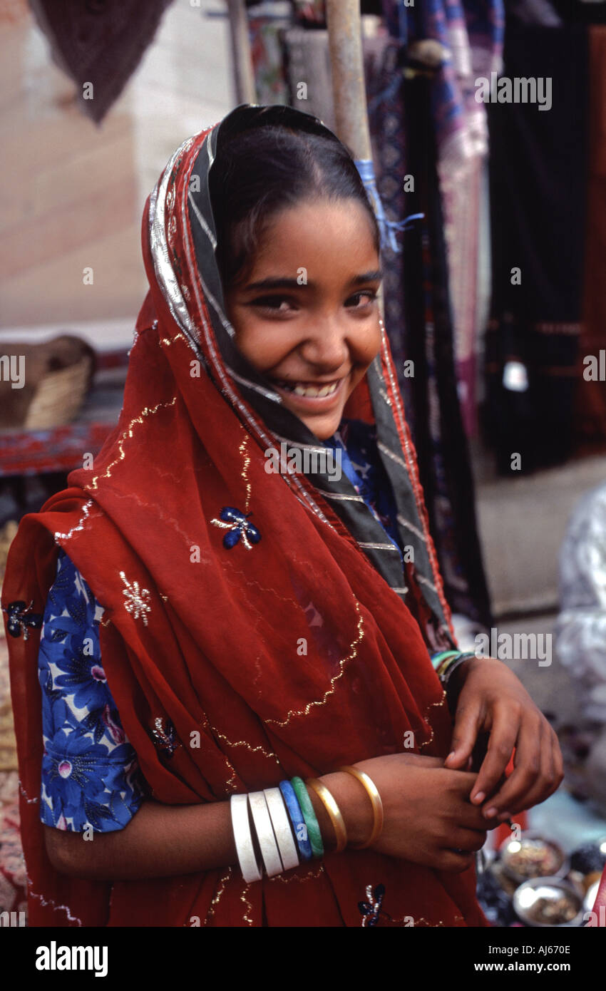 Girl Rajasthan India Stock Photo