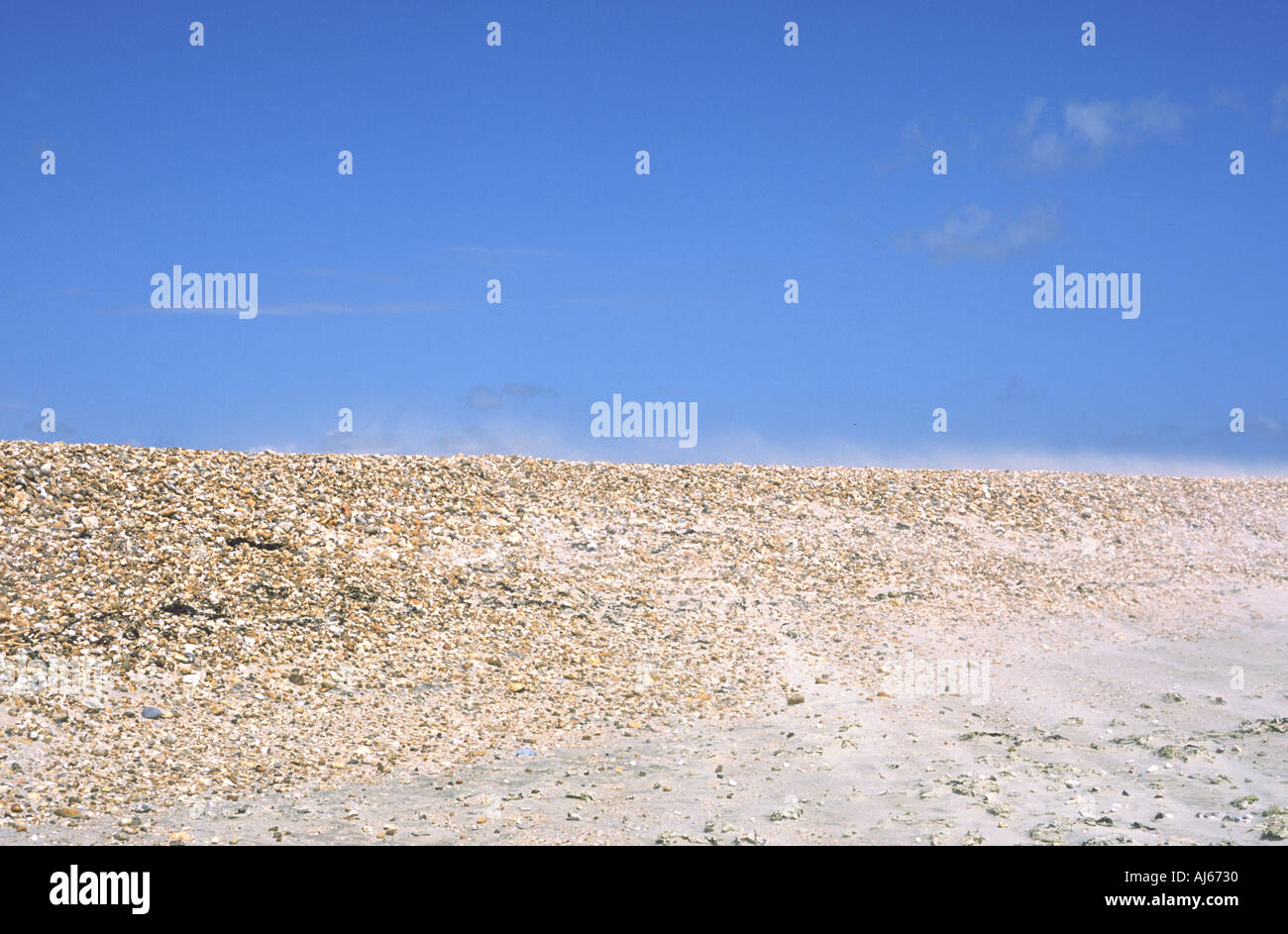 Wind Blows Sand On Sunny Day Stock Photo
