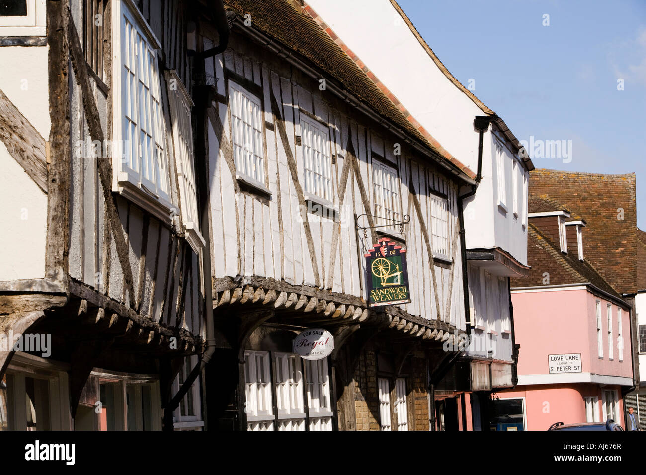 UK Kent Sandwich Strand Street the Weavers historic medieval timber