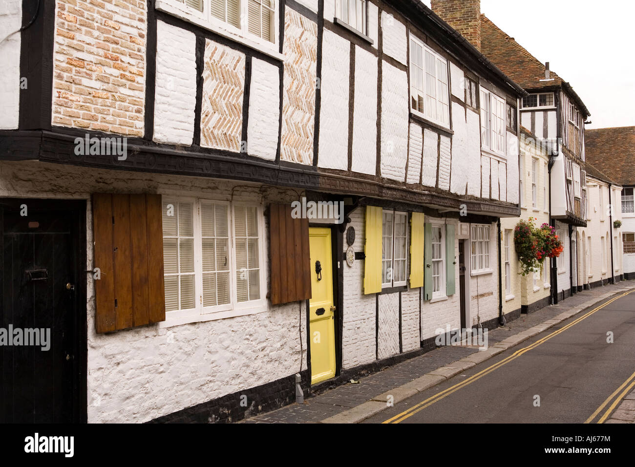 UK Kent Sandwich Church Street St Marys medieval timber framed houses