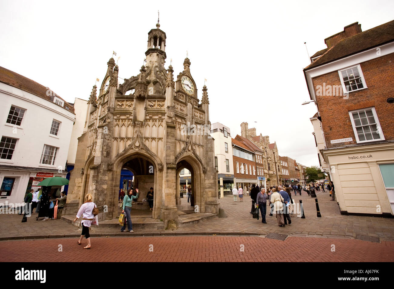 UK West Sussex Chichester town centre the Market Cross Stock Photo Alamy
