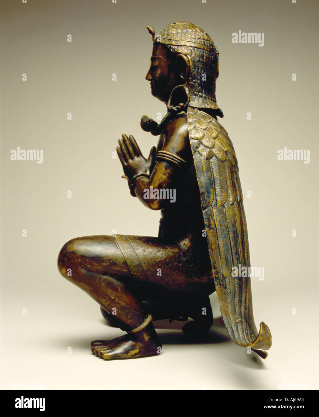 Bronze statue of Garuda originated in Nepal 19th century Nepal Himalayas Stock Photo