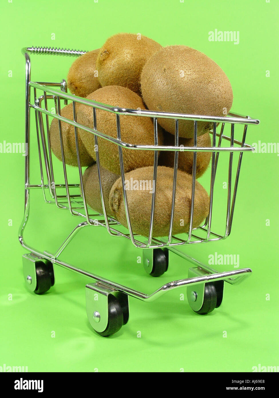 Kiwi fruits in the shopping Symbol for action prices Kiwitime Vitamin requires at the flu time etc Stock Photo
