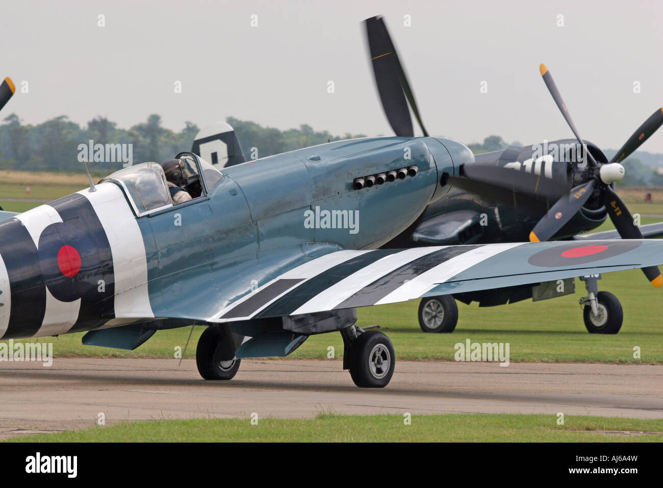 Griffon engined Spitfire with Contrarotating propellers Duxford