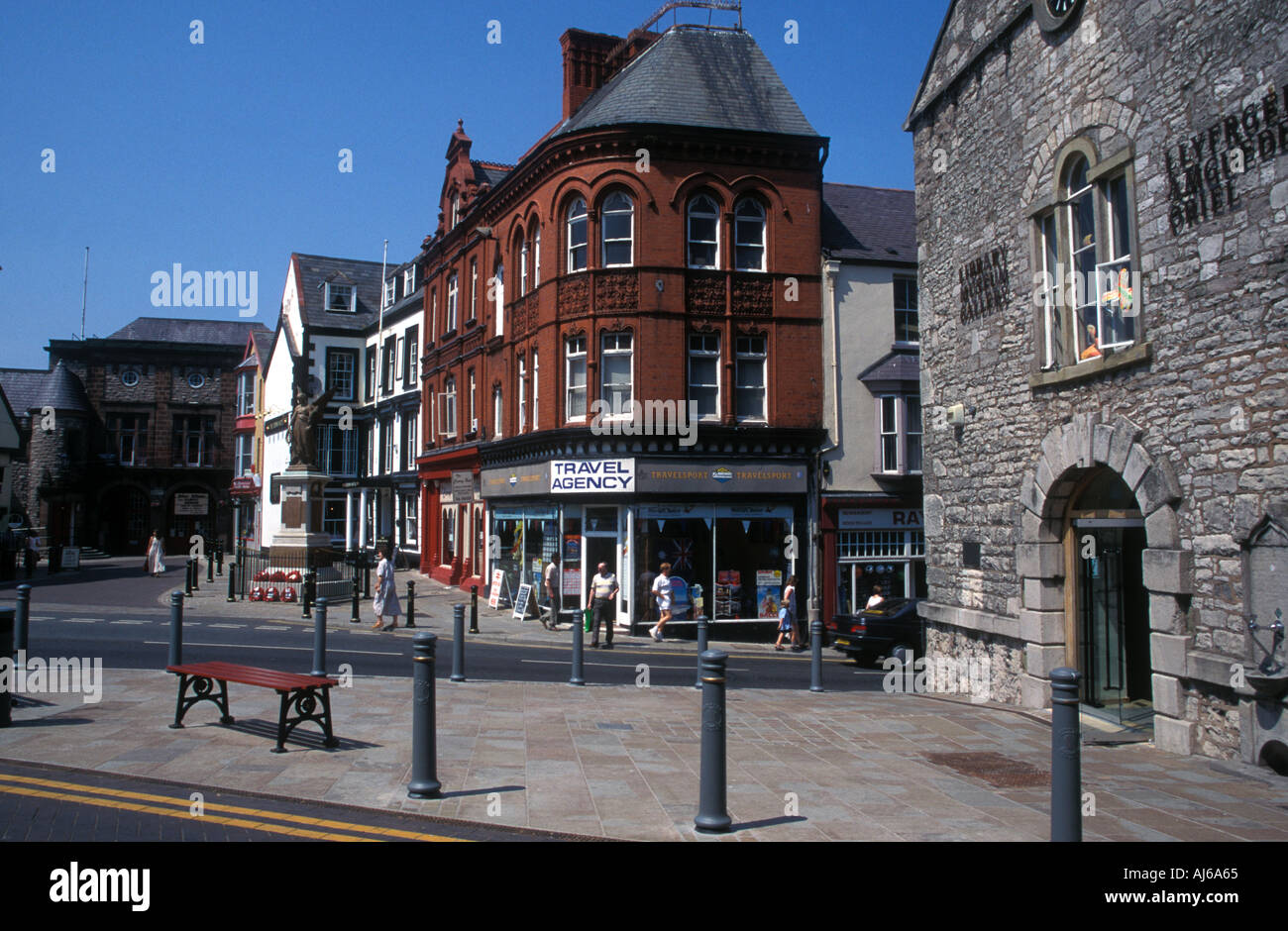 Town centre Denbigh Clwyd North Wales Stock Photo Alamy