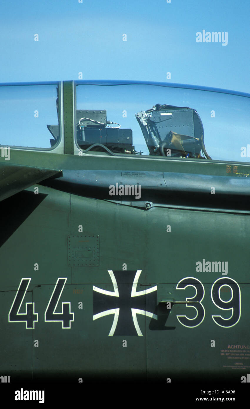 Tornado aircraft cockpit German Airforce Stock Photo