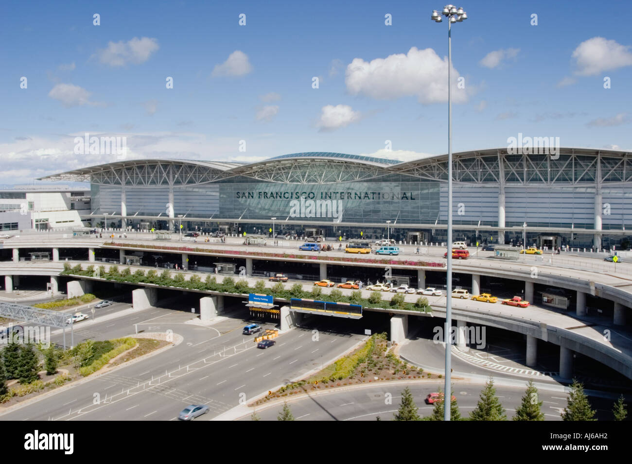 The approach to international terminal building at the San Francisco