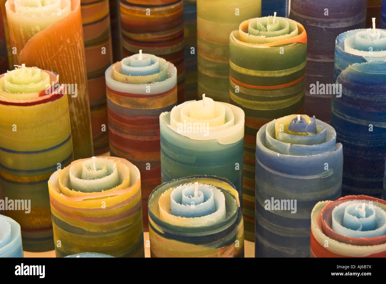 wax candle, Germany, Weihnachtsmarkt Stock Photo Alamy