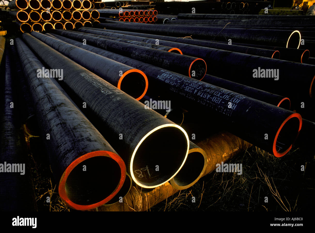 Stack of industrial pipe Stock Photo - Alamy