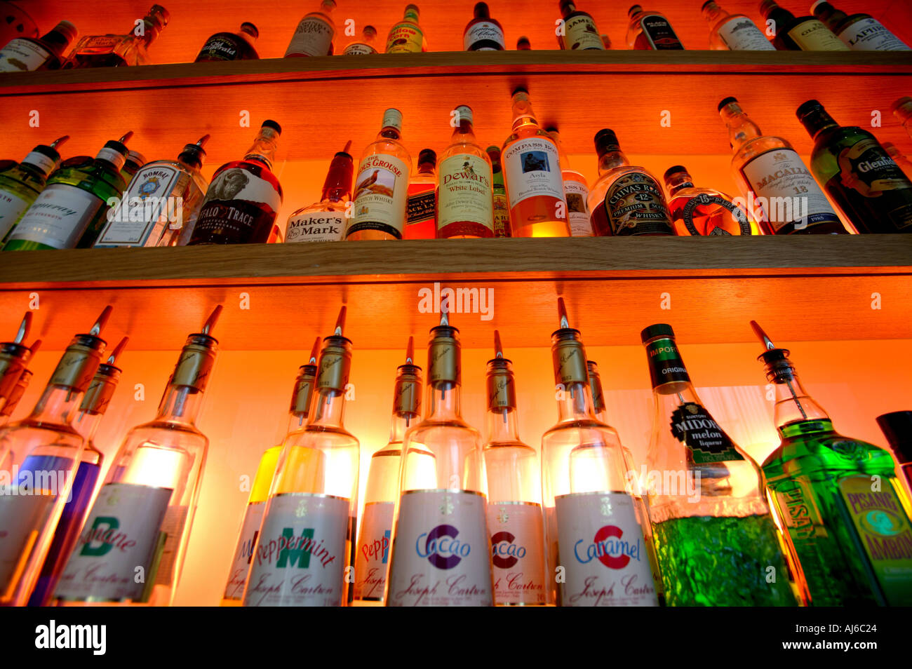 Bottles behind a bar hires stock photography and images Alamy