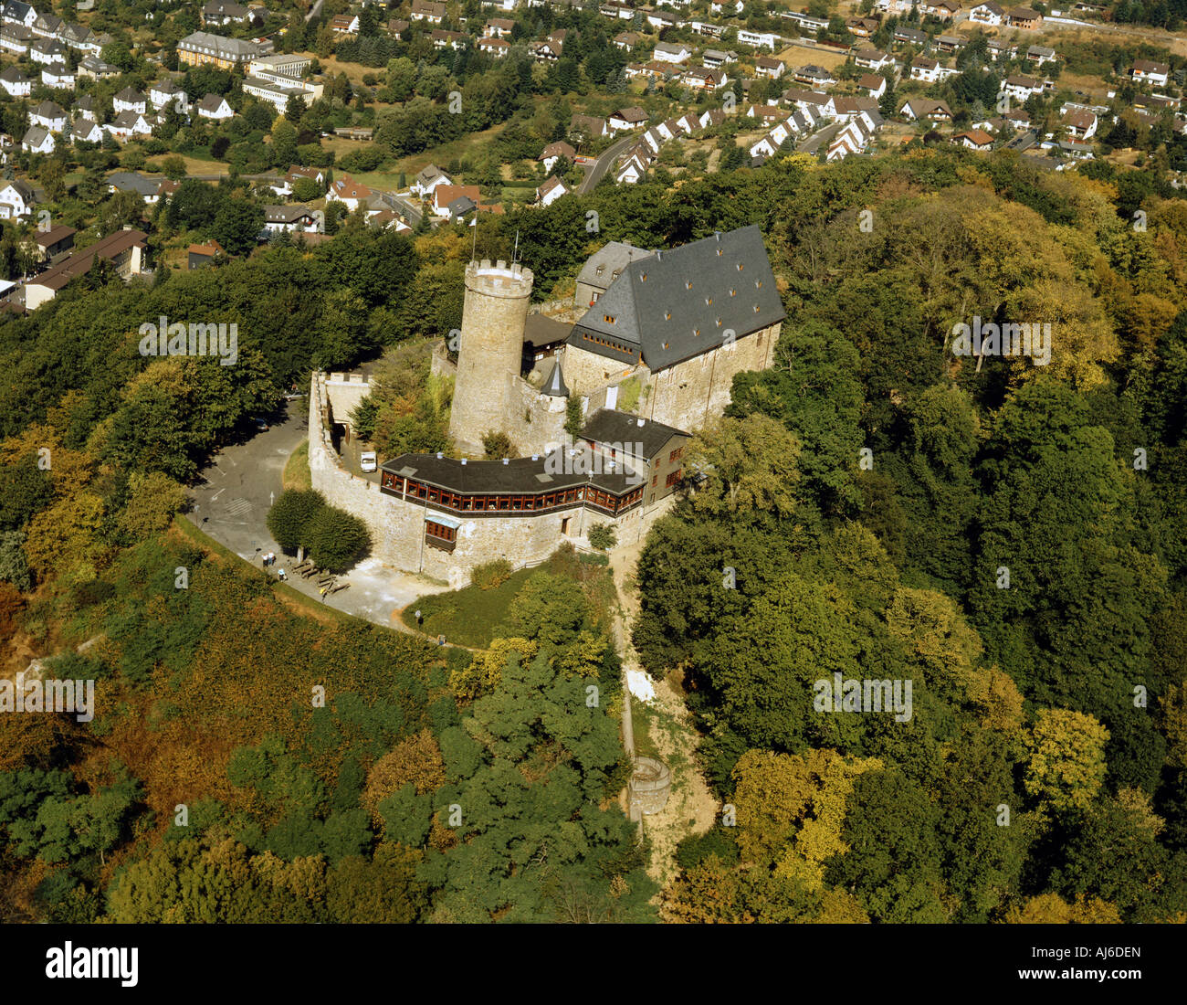 Biedenkopf Castle, Germany, Hesse, Biedenkopf Stock Photo