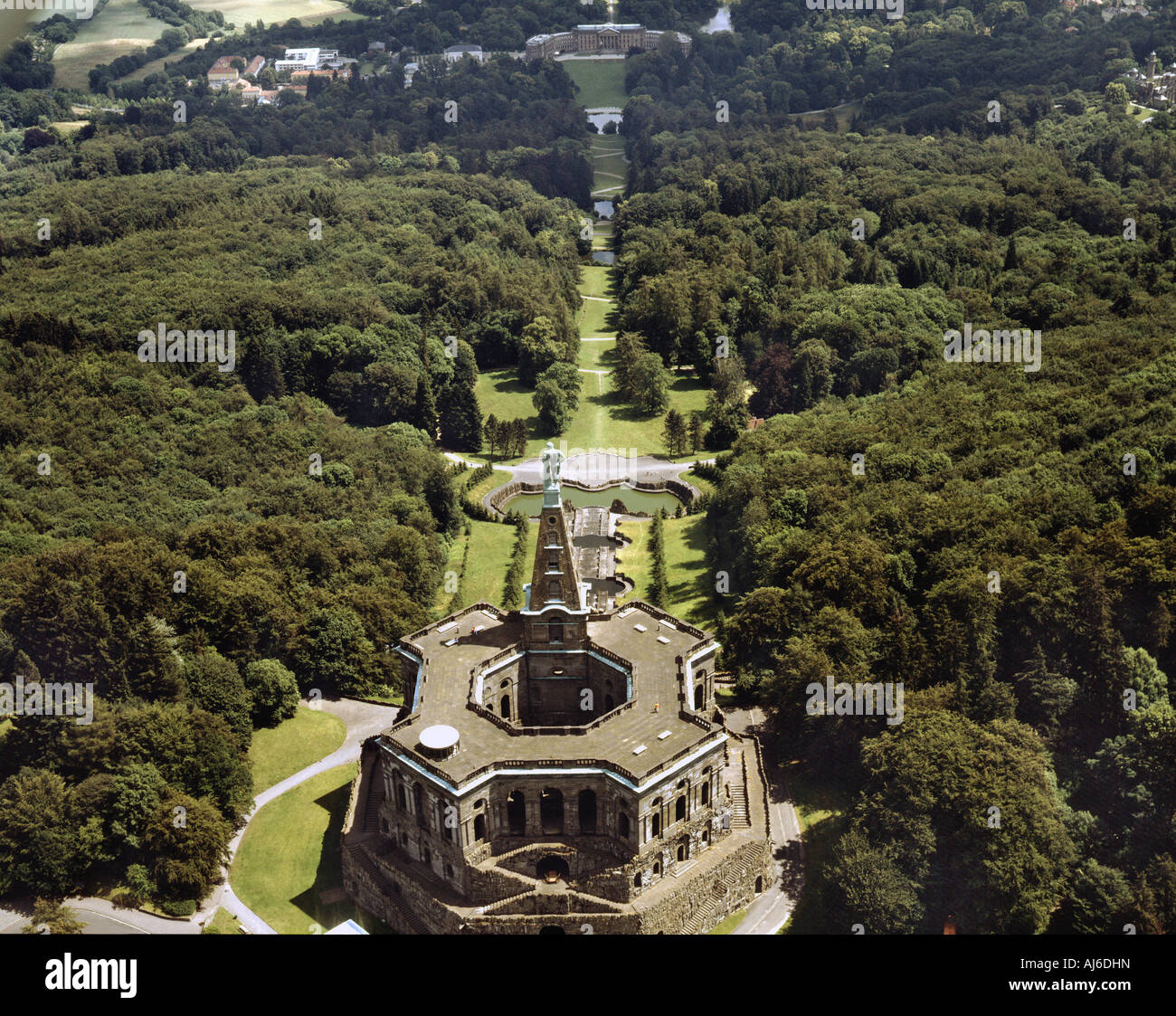 park Wilhelmshoehe with Castle and Herkules, Germany, Hesse, Cassel Stock  Photo - Alamy