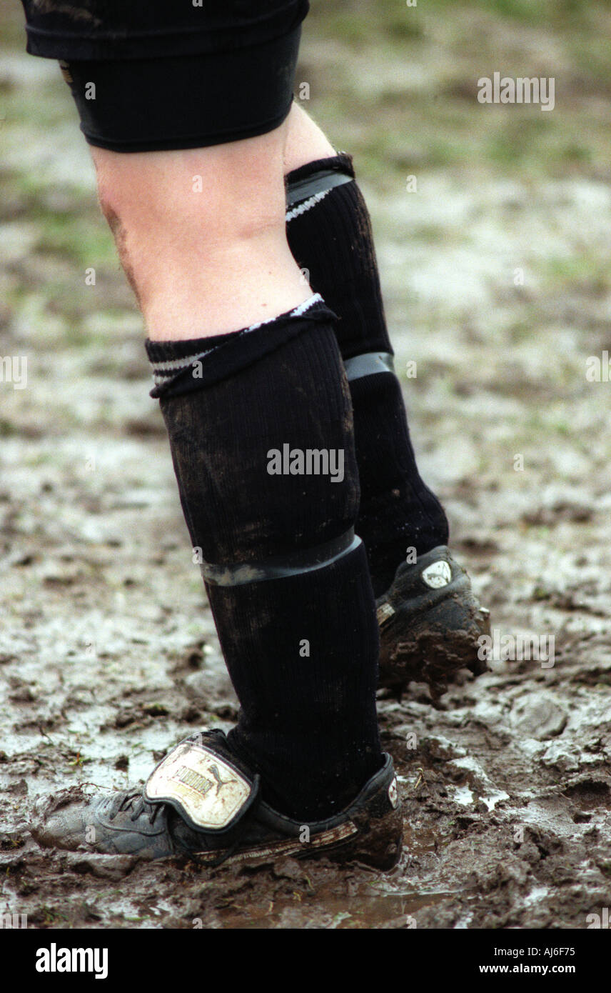 MANDATORY CREDIT MICHAEL CRAIG Football boots and a muddy pitch sport