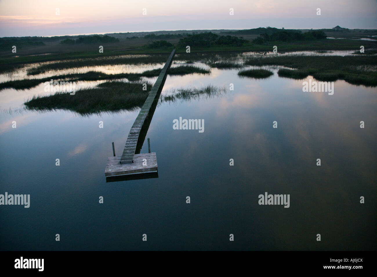 North carolina coastal marsh and nature boardwalk hires stock